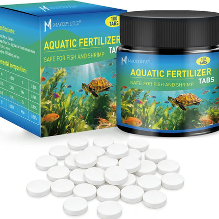 Root Tabs Freshwater Aquarium Plant Fertilizer, Slow-Release 100 Tabs 1g/Tab, Safe for Fish and Shrimp, for Planted Aquarium Substrate (100)