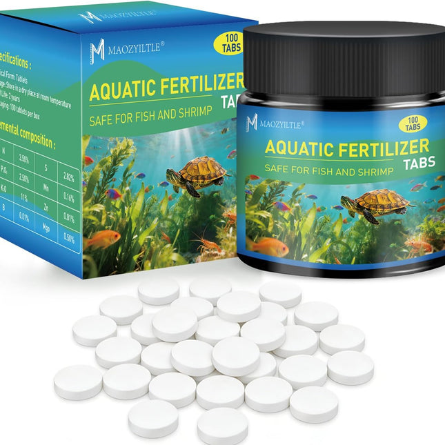 Root Tabs Freshwater Aquarium Plant Fertilizer, Slow-Release 100 Tabs 1g/Tab, Safe for Fish and Shrimp, for Planted
