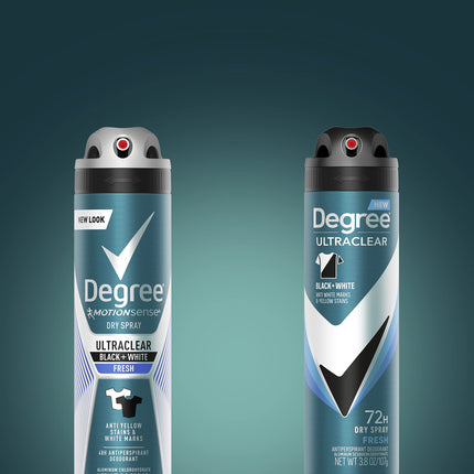 Spray antitranspirante para hombre Black + White, 3 unidades, protección contra manchas de desodorante, spray seco instantáneo, 3.8 oz