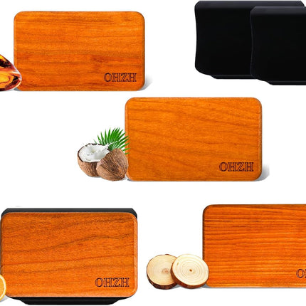 Car Air Freshener – Wood Air Freshener for Visor Clip – 4 Luxury Scents Grove, Cabana, Teak, Amber with 2 Strong Magnetic Clips – Cabin, Car, Truck, SUV