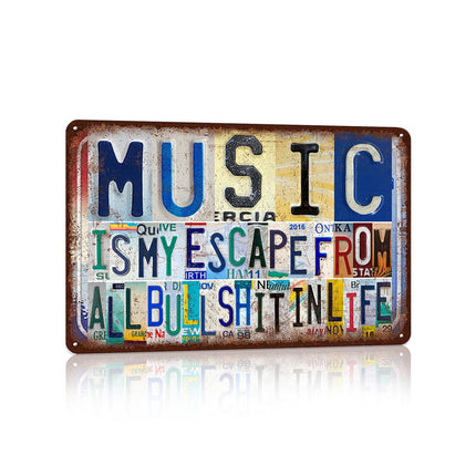 Vintage Music Is What Feelings Sound Like Metal Sign Tin Signs
