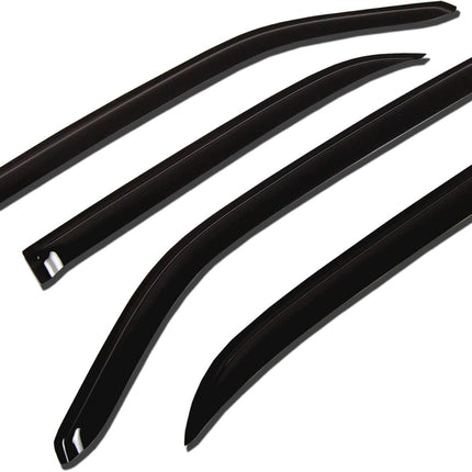 Tuningpros WV-387-2 Outside Mount Window Visor Deflector Rain Guard Dark Smoke 4-pc Set, Compatible with 2004-2007 Scion Scion xA