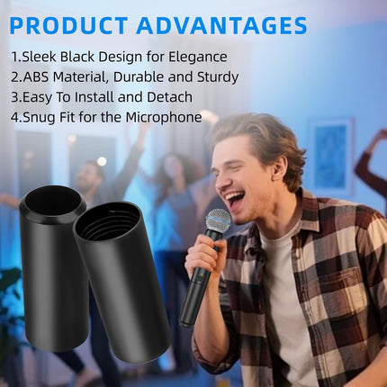 2PCS Battery Cover Replacement for Shure BLX288/PG58,SM58,Beta58A Wireless Microphone,Precision Fit,Easy Install to Fix Broken Microphone Transmitter Cover (BLX288/PG58,SM58,Beta58A)