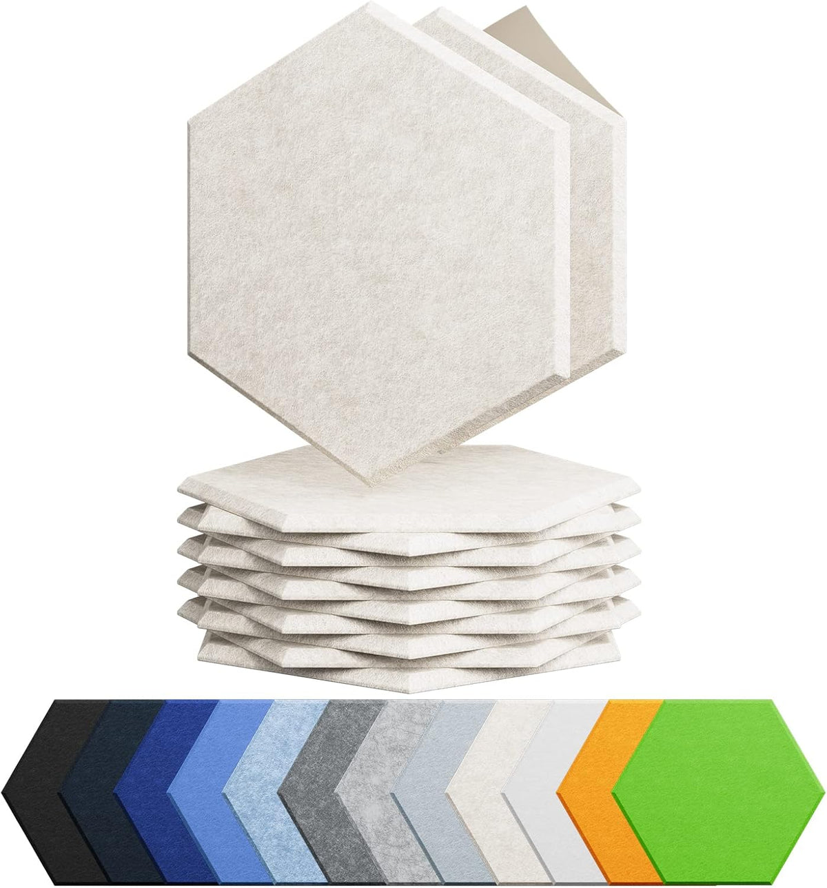 12 Pack Acoustic Panels Self Adhesive Sound Proof Foam, High Density Sound Acoustic Foam Panel, 12X10.23X0.4 Inch