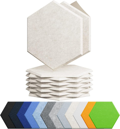 12 Pack Acoustic Panels Self Adhesive Sound Proof Foam, High Density Sound Acoustic Foam Panel, 12X10.23X0.4 Inch