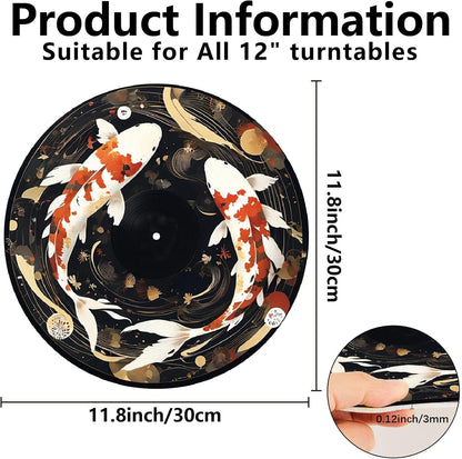 12-Inch Fish Felt Turntable Mat for Home Record Players - photo 2
