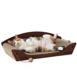 Cama rascador de cartón para gatos de interior, 26'', 1PC, marrón