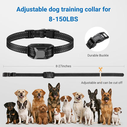 Dog Shock Collar with Remote Control,2000FT Range Dog Training Collar with 4 Training Modes,IP67 Waterproof Dog Bark Collar for Small Medium and Large Dogs(8-150lbs) (Blue)