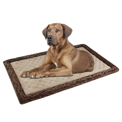 Colchoneta para jaula de perro 30x19 inch, gris, espuma viscoelástica, para perro pequeño y mediano, lavable, antideslizante