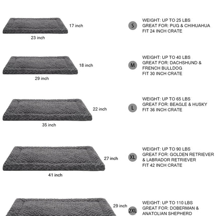 Alfombrilla lavable para cama de perro tamaño grande, almohadilla esponjosa para jaula de mascotas 48x30 XXL
