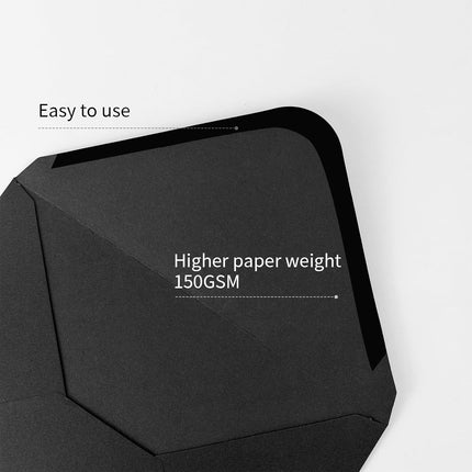 A7 Envelopes 30 Pack 5x7 V-Flap Thick Invitation Envelopes for 5x7 Photos,Cards, Birthday, Weddings, Graduations, Announcements, Baby Shower 5.28 "x 7.13" (Black, A7)