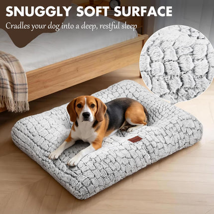 Cama para perro pequeño para jaula, colchoneta blanca 24"x18"