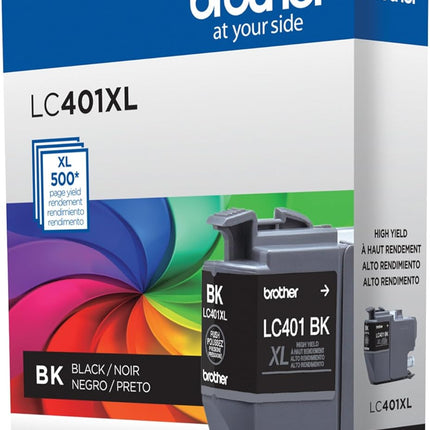 Brother Genuine LC401XLBK High Yield Black Ink Cartridge