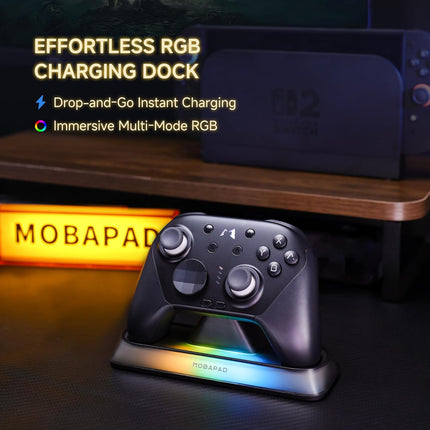 MOBAPAD Chitu2 HD Switch 2 Wireless Controller, TMR Glide Joysticks [ZERO Drift], Charging Dock, HD Rumble, NFC, Turbo, Programming, Mechanical Buttons - Gamepad for Nintendo Switch/Switch 2