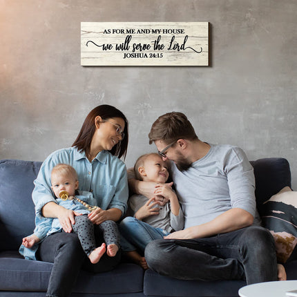 As for Me and My House We Will Serve Wall Sign, 17 X 6 Inch, Joshua