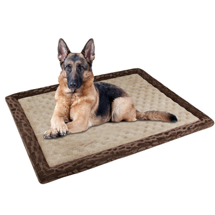 Colchoneta para jaula de perro 30x19 inch, gris, espuma viscoelástica, para perro pequeño y mediano, lavable, antideslizante