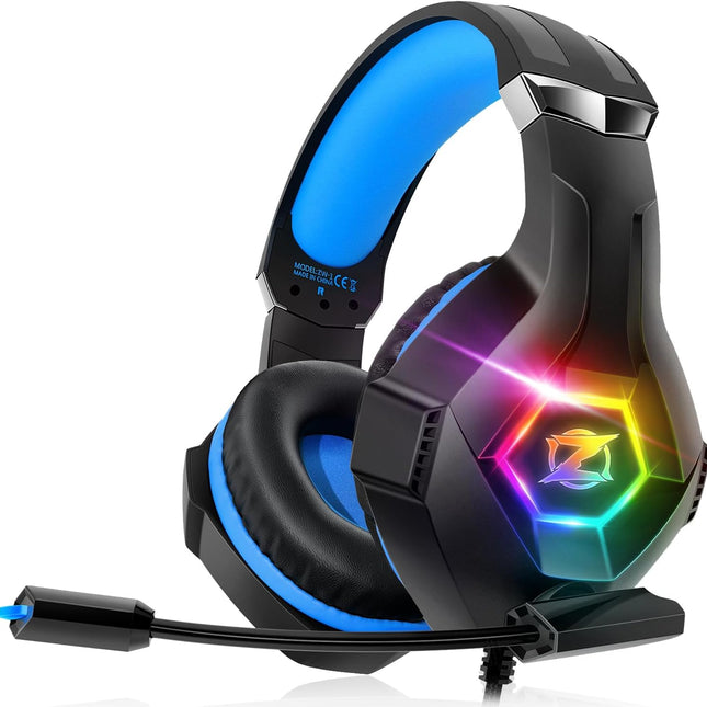 Gaming Headset for PC, Ps4, Ps5, Xbox Headset with 7.1 Surround Sound, Gaming Headphones with Noise Cancelling Mic RGB