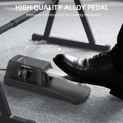LEKATO Sustain Pedal for Keyboard, Universal Sustain Pedal with Polarity Switch, 1/4'' 6.35mm TS Input Plug, Fit for Most Electronic Keyboard Digital Piano, for Yamaha Casio Roland Korg Behringer Moog