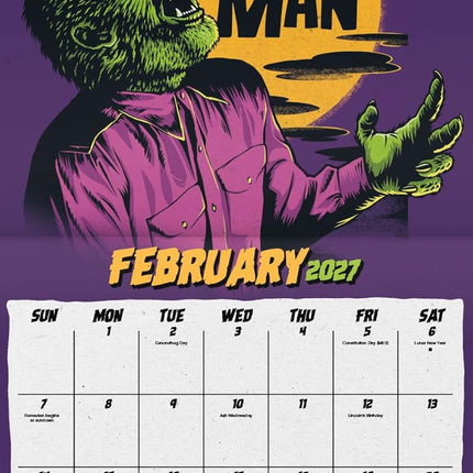 2027 Universal Monsters Wall Calendar