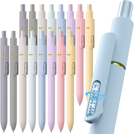 8 Pcs Gel Pens, Quick-Dry Long Lasting Black Ink-0.7mm Fine Point