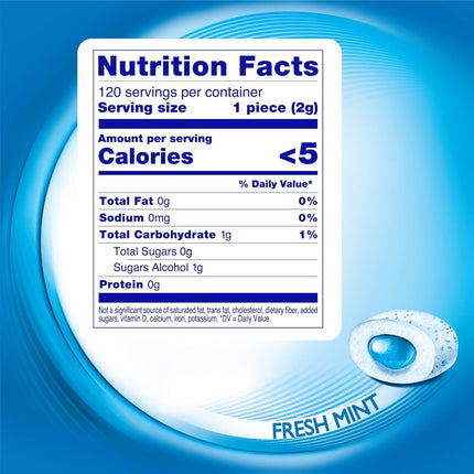 Mentos Pure Fresh Sugar-Free Chewing Gum with Xylitol, Fresh Mint, 120 Piece Resealable Bag (Pack of 1)