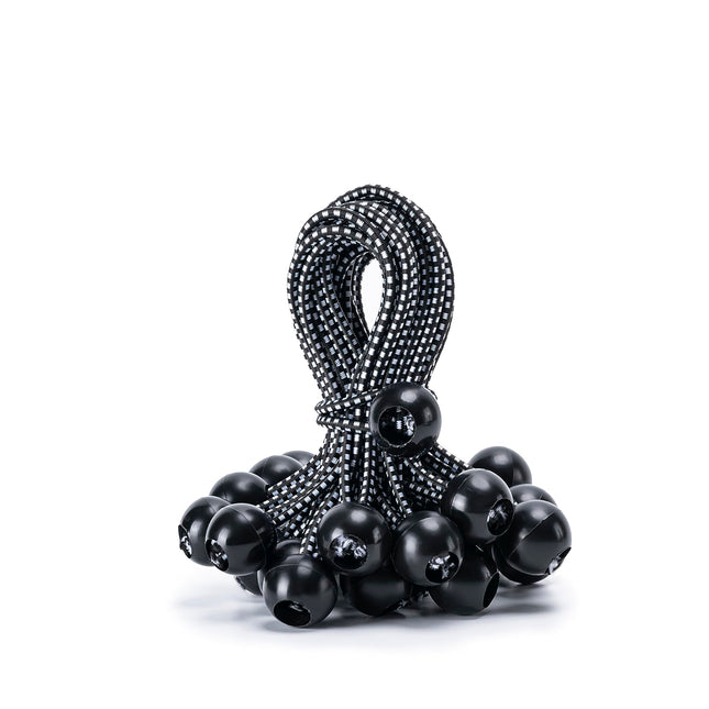 30 Pack Ball Bungee Cord, Heavy Duty Bungie Cord Balls (6",Black/White)