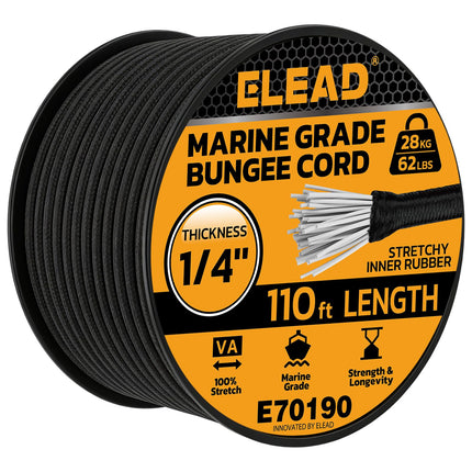 Bungee Cords Heavy Duty Outdoor: 20 Pcs Rubber Bungee Cords with Hooks in a Storage Jar Includes 10", 18", 24", 30", 36", 48" Bungee Cord for Camping, Tent, Fastening Items