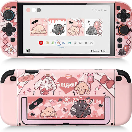 GeekShare Slim Protective Case Compatible with Switch 2 (2025), Anti-Scratche and Shock-Absorption Dockable Hard Shell for Switch 2 Game Console - Gothic Bunny