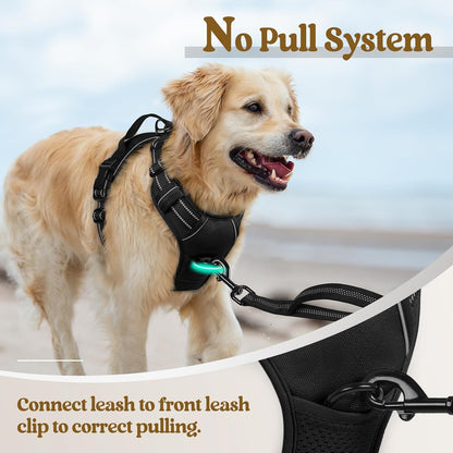 Dog Harness No Pull with 2 Leash Clips, Adjustable Soft Padded, Reflective Oxford No Choke Pet Vest with - photo 5
