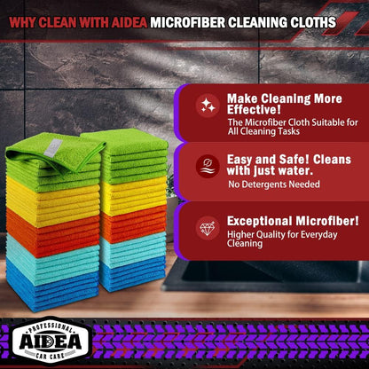 Microfiber Cleaning Cloths, 50 Pack, 12 x 12 Inch - photo 2