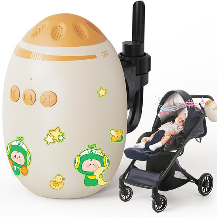 Hands-Free Baby Stroller Rocker Soother | Stroller Rocker Adjustable Vibration with 11 White Noises - Rechargeable Portable Baby Calming Device Universal Accessory for Strollers & Cribs
