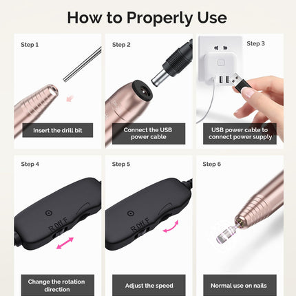 USB Nail Drill PC120I for Nail Prep
