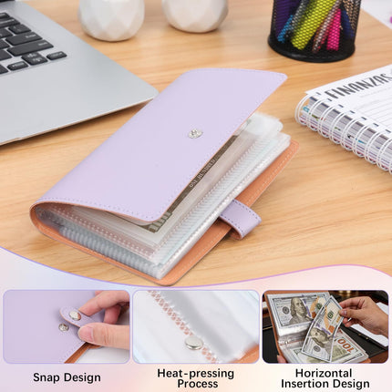 100 Envelopes Money Saving Challenge, Money Saving Binder, Budget Planner and Monthly Organizer for Cash, Envelope Savings Challenge Book, Reach Your Savings Goals of $5,050 (Black)