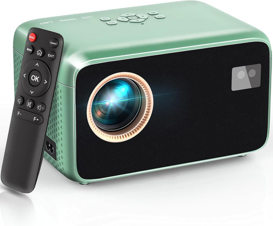 Projector with Wifi and Bluetooth, Native 1080P Portable Mini Projector 4K Support, Electric Focus & Auto Keystone