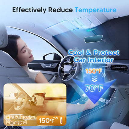 KUST Windshield Sun Shade for BMW X1 E84 Accessories 2011 2012 2013 2014 2015 Custom Fit Sunshade Foldable Sun Visor Protector Blocks UV Rays Keep Your Car Cooler