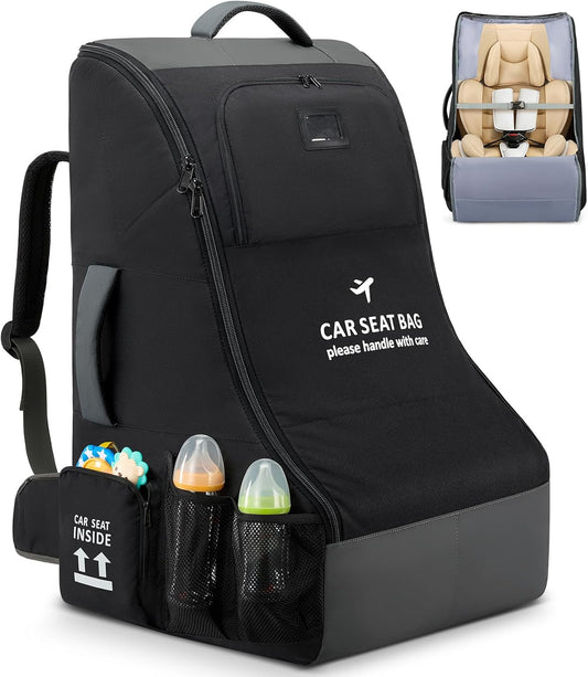 Car Seat Travel Bag for Airplane Padded Car Seat Backpack Heavy-duty Car Seat Cover for Air Travel Gate Check Carseat