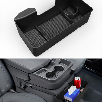 Center Console Hanging Organizer Box with Compartments Compatible with 2019-2026 Chevy Silverado/GMC Sierra 1500, 2020-2026 Silverado/Sierra 2500HD 3500HD Accessories (Split-Bench Folding Seat Only)