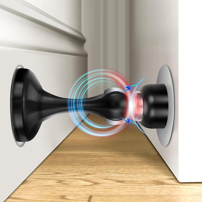 Magnetic Door Stoppers 1 Pack, Stainless Steel Door Stops for Wall and Floor Mounting, Gate Stops, No Drilling Metal