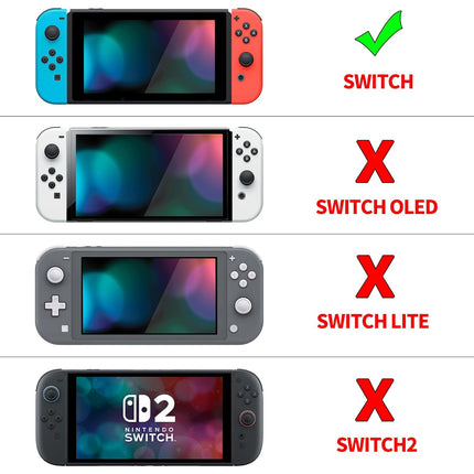 eXtremeRate PlayVital Cover for Nintendo Switch, Protective Case Protector for Switch - Shock-Absorbent Anti-Scratch Dockable Easy to Install Durable Hard Shell, Airforce Blue (NOT for Switch 2)