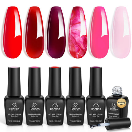 Jelly Gel Nail Polish Set, 6 Colors