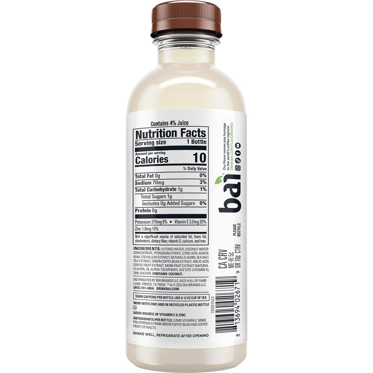 Molokai Coconut Antioxidant Infused Water Beverage, 18 fl oz, 12 Pack - photo 2