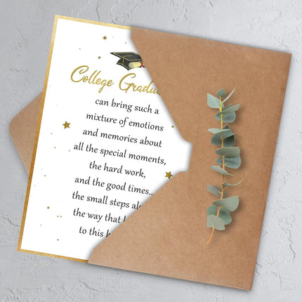 College Graduation Card, Inspirational Graduation Card Gift for College Graduate, University Graduation Card for Son Daughter Him Her