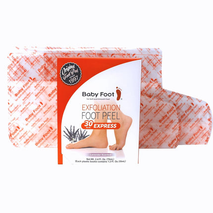 BABY FOOT EXFOLIATION FOOT PEEL LAVENDER SCENTED 30 MINUTE EXPRESS