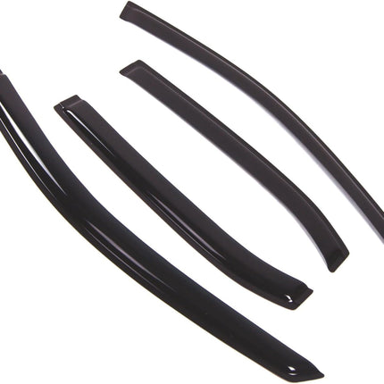 TuningPros Outside Mount Window Vent Visors Rain Guards Compatible with Toyota Camry Sedan 2007-2011 | Side Window Wind Deflectors Rain Shields | Black Tinted, 4 Pcs Set, BGWV-418RM