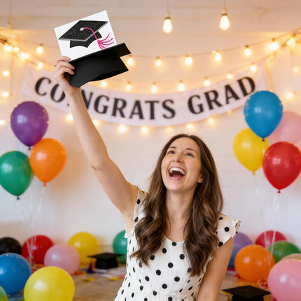 Graduation Card Envelope: Pink envelope with V-shaped flap design, suitable for 5x7 inch cards, a great choice for graduation parties and ceremonies, and can be given directly as a gift.