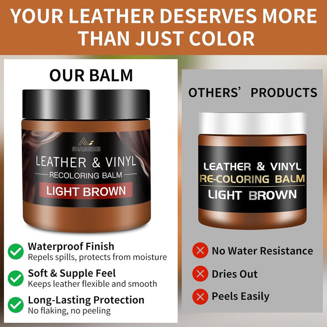Light Brown Leather Recoloring & Scratch Repair Kit