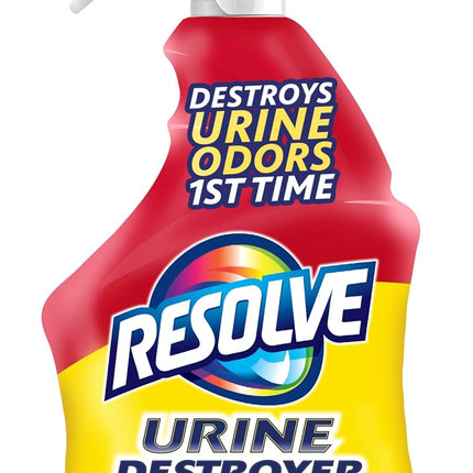 Resolve Urine Destroyer Spray – Pet Stain and Odor Remover, Carpet Cleaner Solution for Cat and Dog Urine, 32 Fl Oz