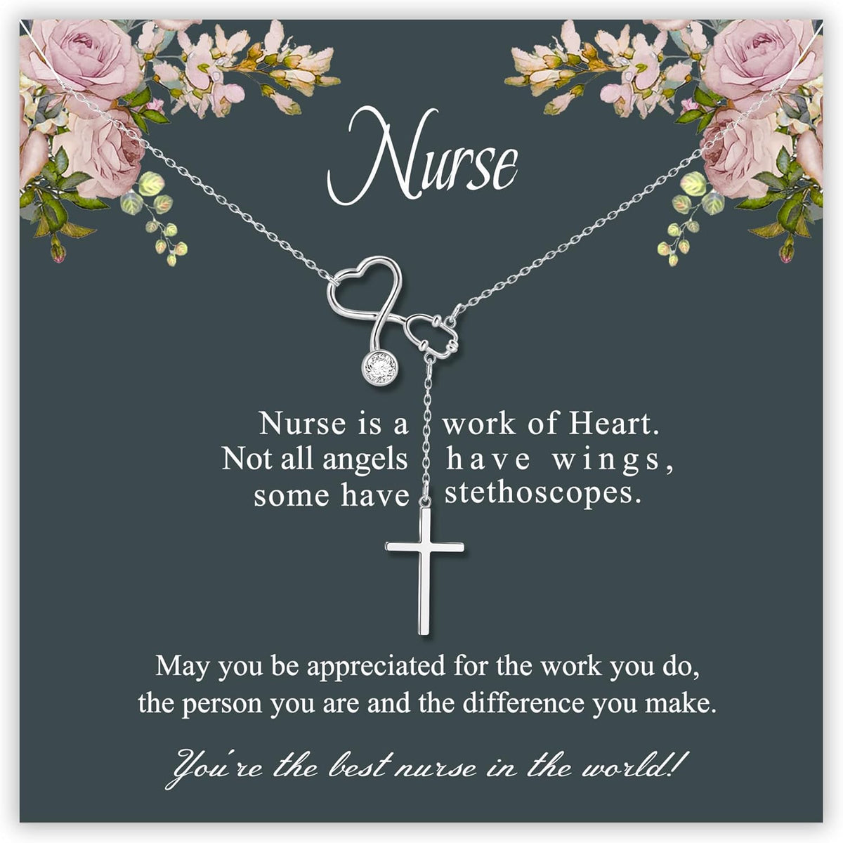 Nurse Graduation Gift for Women, Nurse Week Necklace Appreciation Practitioner Gifts for Nurses Female, Preceptor Gifts
