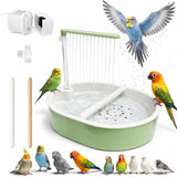 Indoor Bird Bath Fountain with Dual Rainfall Shower