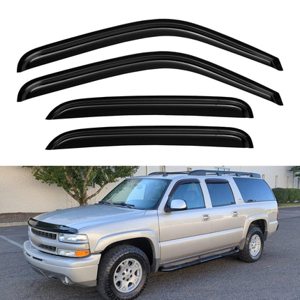 in-Channel Window Visors Rain Guards for 2017-2026 Ford F250 F350 F450 F550 Super Duty SuperCrew, Window Vent Wind Shades Deflectors for 17-26 F-250~F-550 SD Crew Cab